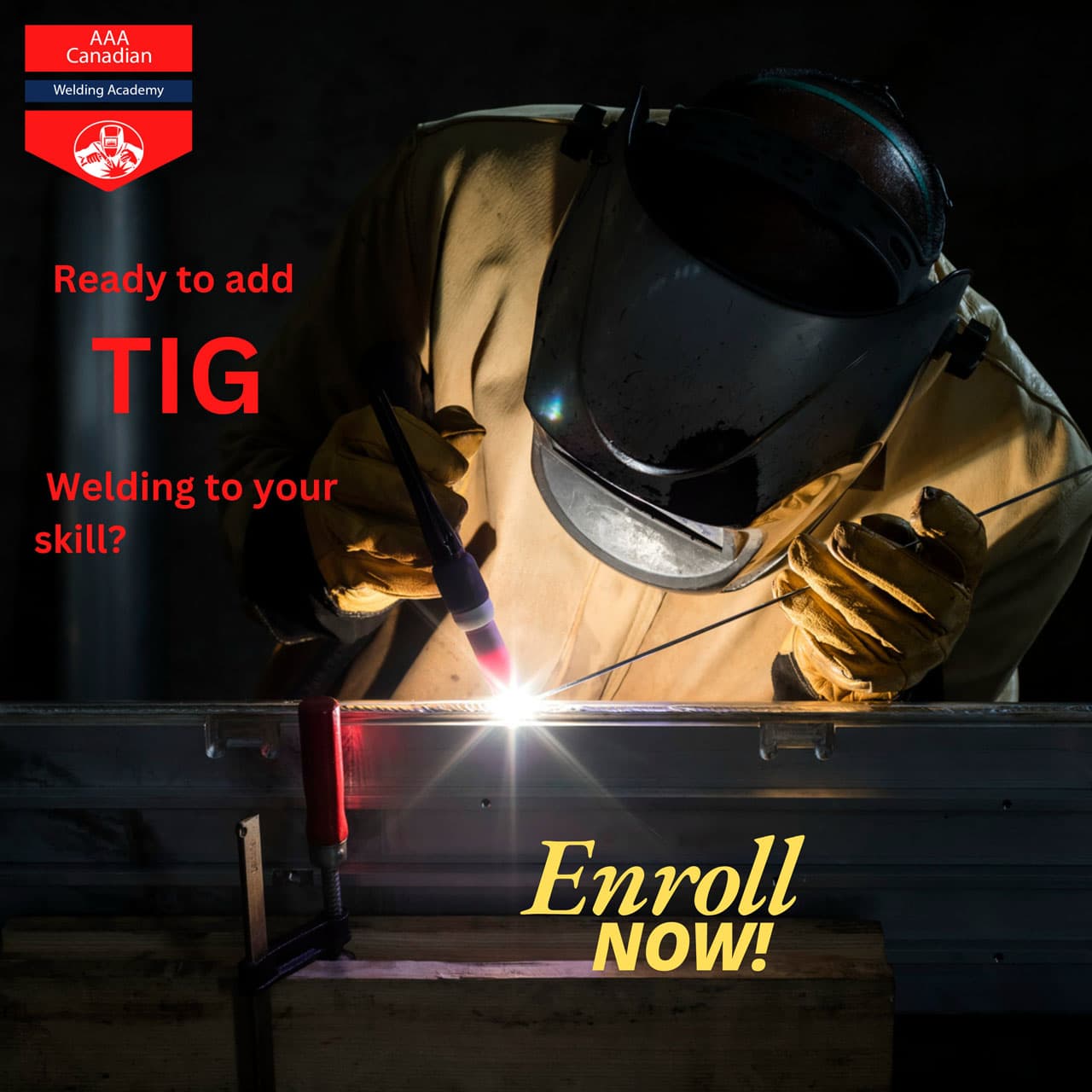 Ready to add TIG welding to your skill? Enroll now!